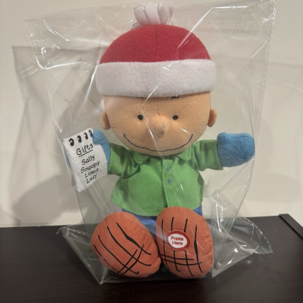 Hallmark Charlie Brown Picking Perfect Gift Christmas  Plush - No Sound